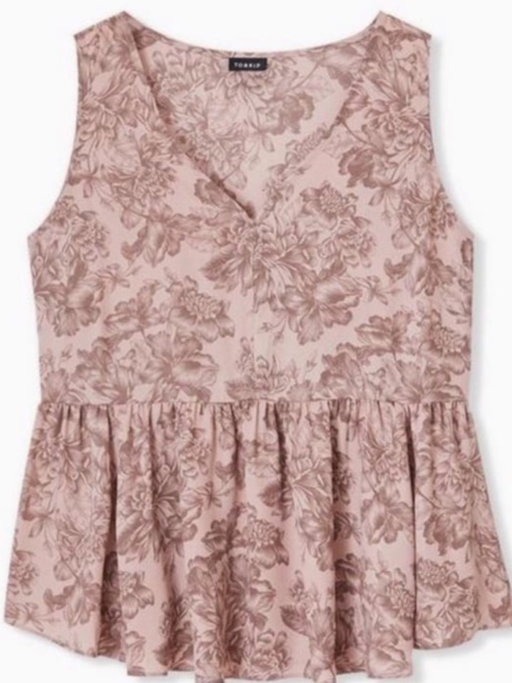 Torrid Floral Sleeveless Blouse in Dusty Pink Size 3‎